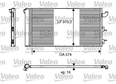 VALEO 818162 Радиатор кондиционера  для FIAT PANDA (Фиат Панда)