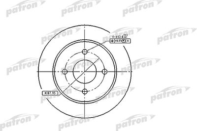 Тормозной диск PATRON PBD2623 для FORD SCORPIO
