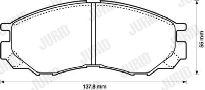 Комплект тормозных колодок, дисковый тормоз JURID 572419J для MITSUBISHI L300