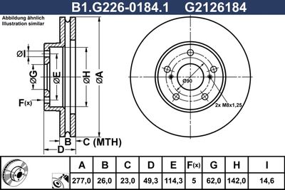 спирачен диск GALFER B1.G226-0184.1