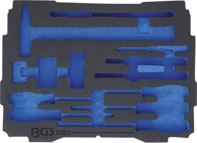 Schaumstoffeinlage, Sortimentskasten