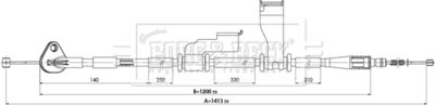 BORG & BECK BKB3895 Трос ручного тормоза  для HYUNDAI i10 (Хендай И10)