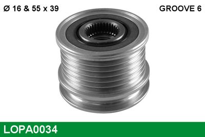 Alternator - sprzęgło jednokierunkowe LUCAS LOPA0034