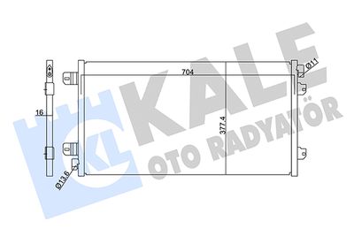 KALE-OTO-RADYATÖR 342910 Радіатор кондиціонера для NISSAN (Ниссан)
