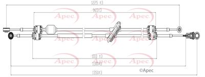 Cable Pull, manual transmission APEC CAB7026