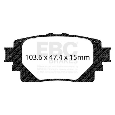 комплект спирачно феродо, дискови спирачки EBC Brakes UD2305