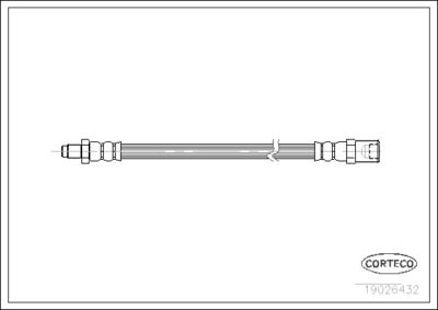 Тормозной шланг CORTECO 19026432 для IVECO DAILY