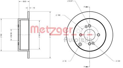 METZGER 6110343 Тормозной диск 