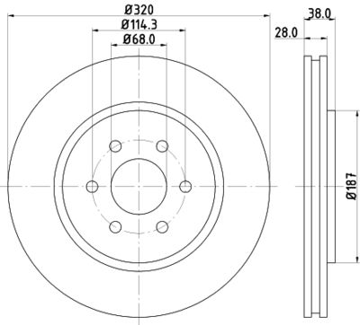 Тормозной диск HELLA 8DD 355 119-001 для NISSAN PATHFINDER