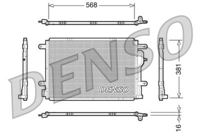 DENSO DCN02004 Радиатор кондиционера  для SEAT EXEO (Сеат Еxео)