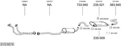 Изпускателна система BOSAL SYS16579