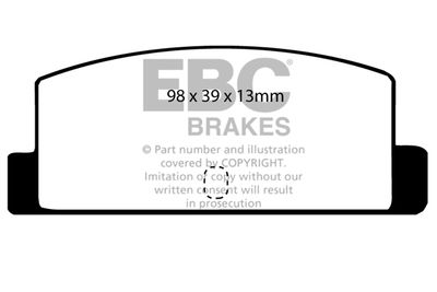 Комплект тормозных колодок, дисковый тормоз EBC Brakes DP466 для ISUZU PIAZZA