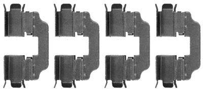 HELLA 8DZ 355 203-411 Скобы тормозных колодок  для RENAULT CLIO (Рено Клио)