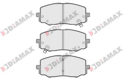 DIAMAX N09521 Тормозные колодки и сигнализаторы  для HYUNDAI i20 I (PB, PBT) 1.4 CRDi