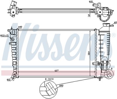 Kylare, motorkylning NISSENS 63585A