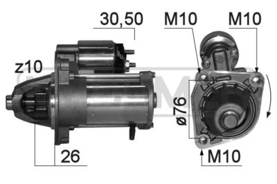 ERA 220843 Стартер  для FORD FOCUS III 1.5 EcoBoost