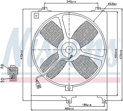 Вентилятор, охлаждение двигателя NISSENS 85069 для MAZDA 626
