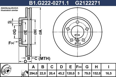 Tarcza hamulcowa GALFER B1.G222-0271.1