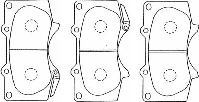 Zestaw klocków hamulcowych, hamulce tarczowe AISIN A1N011