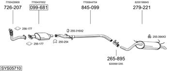Układ wydechowy BOSAL SYS05710