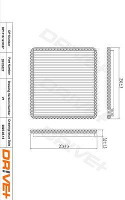 FILTER INNENRAUMLUFT DR!VE+ DP1110120327 1