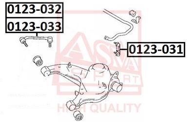 Тяга / стойка, стабилизатор ASVA 0123-033 для TOYOTA CROWN