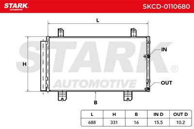 кондензатор, климатизация STARK SKCD-0110680