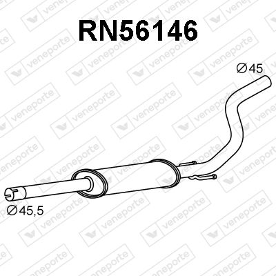 Предглушитель выхлопных газов VENEPORTE RN56146 для RENAULT KANGOO