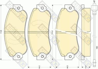 Комплект тормозных колодок, дисковый тормоз GIRLING 6102823 для TALBOT 1307-1510