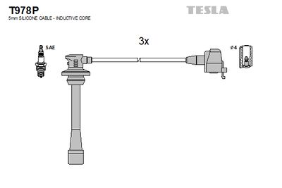 Комплект проводов зажигания TESLA T978P для LEXUS ES