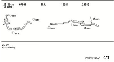 Układ wydechowy WALKER PEK012149AB