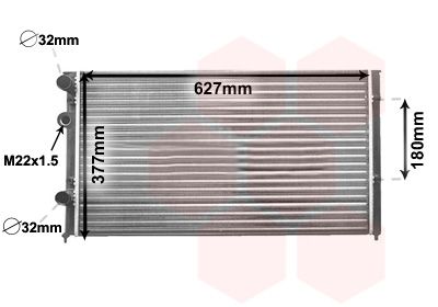 Радиатор, охлаждение двигателя VAN WEZEL 58002027 для VW LUPO