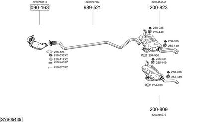 SISTEM DE ESAPAMENT BOSAL SYS05435