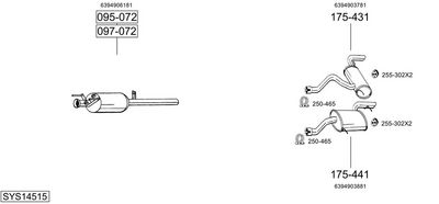 ABGASANLAGE BOSAL SYS14515