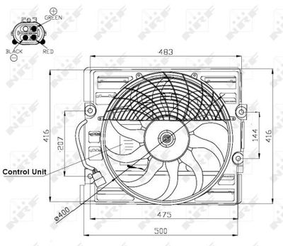 VENTILATOR RADIATOR NRF 47481 1