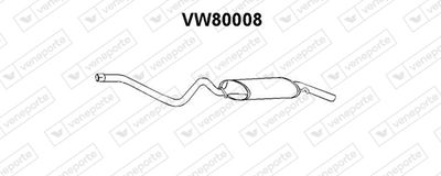 Глушитель выхлопных газов конечный VENEPORTE VW80008 для VW SCIROCCO