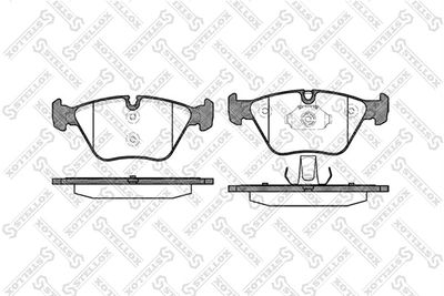 комплект спирачно феродо, дискови спирачки STELLOX 974 000B-SX