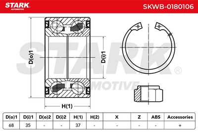 комплект колесен лагер STARK SKWB-0180106