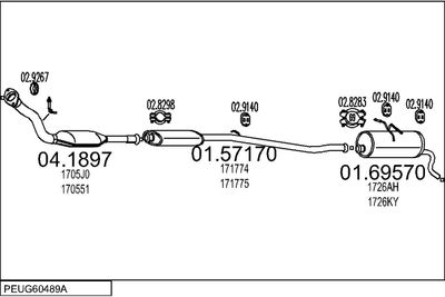 SISTEM DE ESAPAMENT MTS PEUG60489A008706