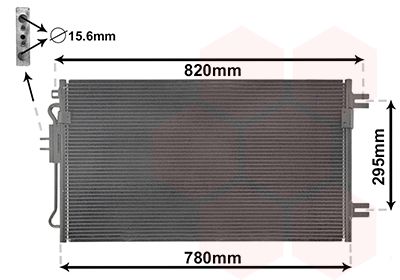 VAN WEZEL 07005098 Радиатор кондиционера для CHRYSLER VOYAGER IV (RG, RS)