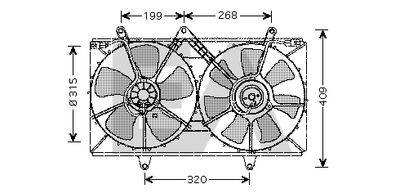 Вентилятор, охлаждение двигателя EACLIMA 33V71016 для TOYOTA CELICA