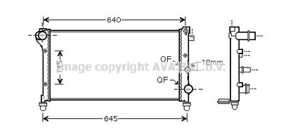 Радиатор, охлаждение двигателя AVA QUALITY COOLING FTA2379 для FIAT PANDA