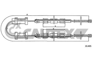 Тросик, cтояночный тормоз CAUTEX 765963 для AUDI 80