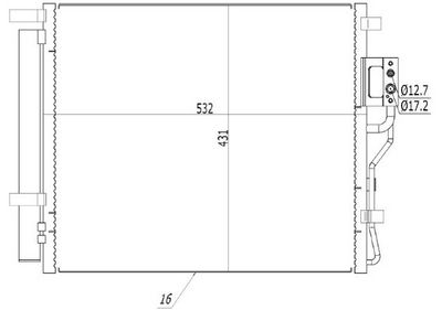 KONDENSATOR KLIMAANLAGE MTR 13054559