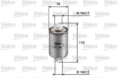 Топливный фильтр VALEO 587209 для LADA 111