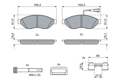 Brake Pad Set, disc brake 0 986 494 591