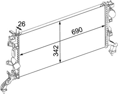 Radiateur - CR898000P - MAHLE