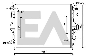 EACLIMA 31R77123 Радиатор охлаждения двигателя EACLIMA для VW TOUAREG