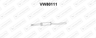 Предглушитель выхлопных газов VENEPORTE VW80111 для VW PASSAT