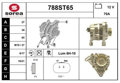STARTCAR 788ST65 Генератор для RENAULT KANGOO Express (FC0/1_) 1.2 16V (FC05, FC0W, FC1D, FC1P, FC1K, FC0T) STARTCAR 788ST65 Генератор для RENAULT KANGOO Express (FC0/1_) 1.2 16V (FC05, FC0W, FC1D, FC1P, FC1K, FC0T)